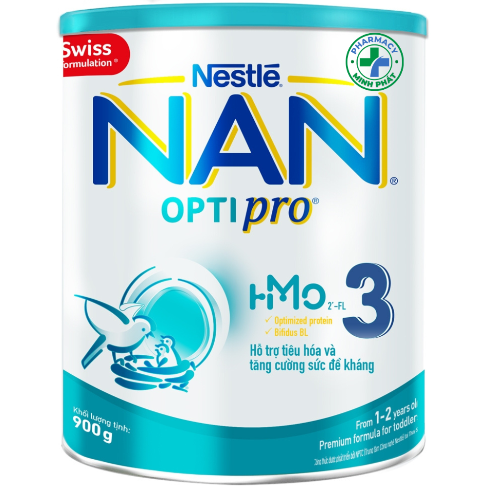 Sữa Nan Optipro 3 900g, HMO (1-2 tuổi)